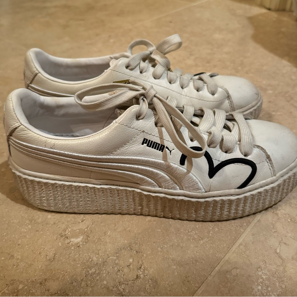 Fenty x Puma Leather Creeper Women's White Platform Sneakers